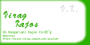 virag kajos business card